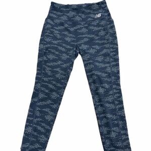 New Balance Leggings Womens Medium Blue NB Dry Running Leggings NBRC Athletic